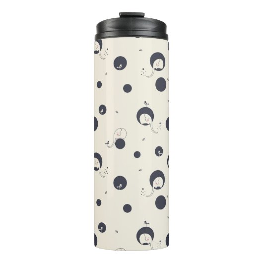 Shy Elephant Pattern Thermosbeker (Voorkant)