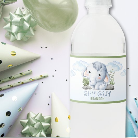 Shy Guy Water Bottle Labels Waterfles Etiket