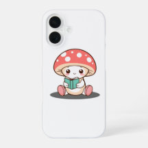 Shy Mushroom met een boek