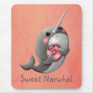 Shy Narwhal met Donut Muismat