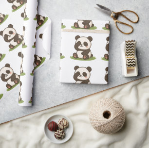 Shy Panda Moment Cadeaupapier