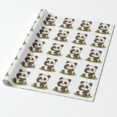 Shy Panda Moment Cadeaupapier (Uitgerold)