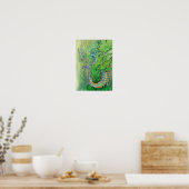 Shy Seahorse Mermaid Poster (Keuken)