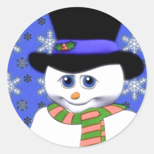 Shy Snowman Vakantie Stickers