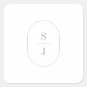 SHYLAH Dusty Roos Boho Minimalistische bruiloft Mo Vierkante Sticker (Voorkant)