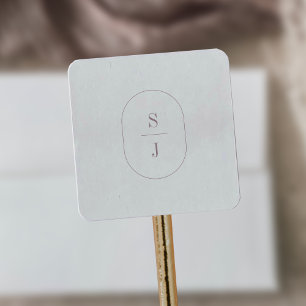SHYLAH Dusty Roos Boho Minimalistische bruiloft Mo Vierkante Sticker