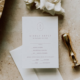 SHYLAH Mauve Simple Boho moderne mariage carte RSV