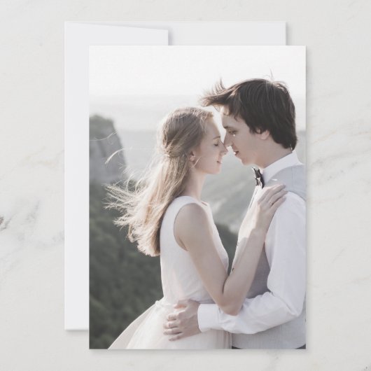 SHYLAH Minimale Goud Eenvoudige Moderne Foto Huwel Kaart (Achterkant)