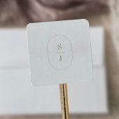 SHYLAH minimalistisch goud elegante bruiloft monog Vierkante Sticker