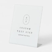 SHYLAH Neutraal Elegant Boho Classic Custom Weddin Reclamebord Met Voetstuk (Voorkant)