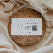 SHYLAH QR Code Monogram Elegante Trouwen RSVP Kaar Informatiekaartje