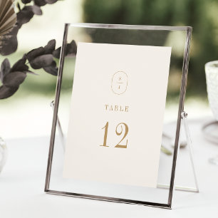SHYLAH Vintage Gold Cream Mariage Numéros de table