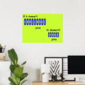 Si ça ne vous met pas au défi - affiche (Bureau à domicile)