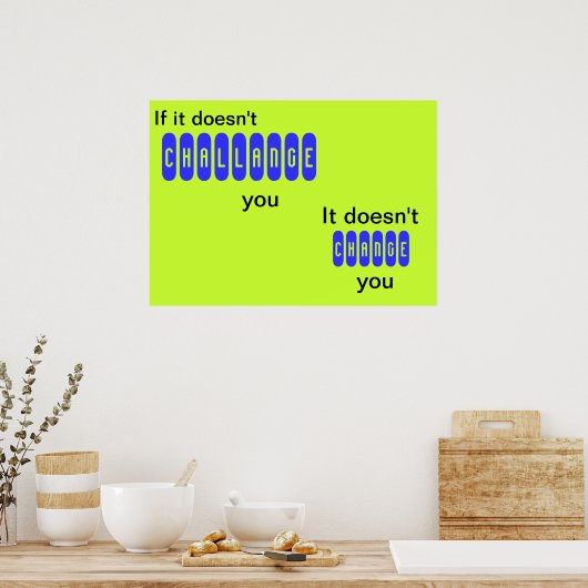 Si ça ne vous met pas au défi - affiche (Cuisine)