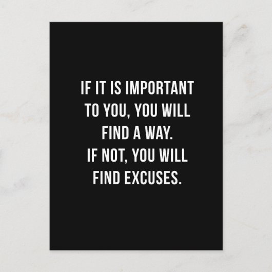 Si c'est important. Carte Postale Inspirationnelle (Devant)