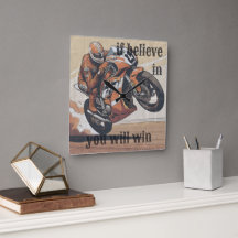 Si Croyez En Vous Gagnerez Mur Horloge
