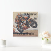 Si Croyez En Vous Gagnerez Mur Horloge (Maison)