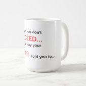 Si d'abord vous ne réussissez pas la tasse de (Devant droit)