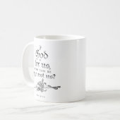 Si Dieu est pour nous la Bible citation mug (Devant gauche)