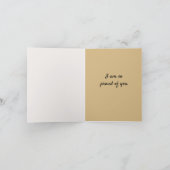 Si fière de toi Carte Feather Gold (Intérieur)