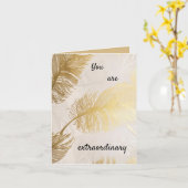 Si fière de toi Carte Feather Gold (Fleur jaune)