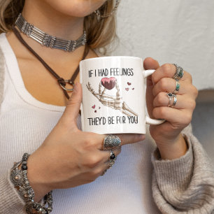 Si J'Avais Des Sentiments Squelette Café Mains Mug