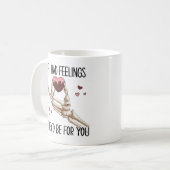 Si J'Avais Des Sentiments Squelette Café Mains Mug (Devant gauche)