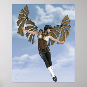 Si Je Pouvais Voler Steampunk Poster