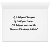 SI JE TE DIS QUE JE T'AIME Carte (Intérieur Horizontal (Bas))