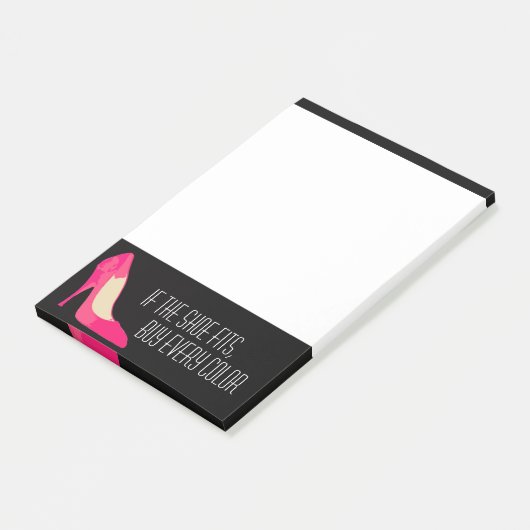 Si la chaussure adapte des notes de post-it (Incliné)