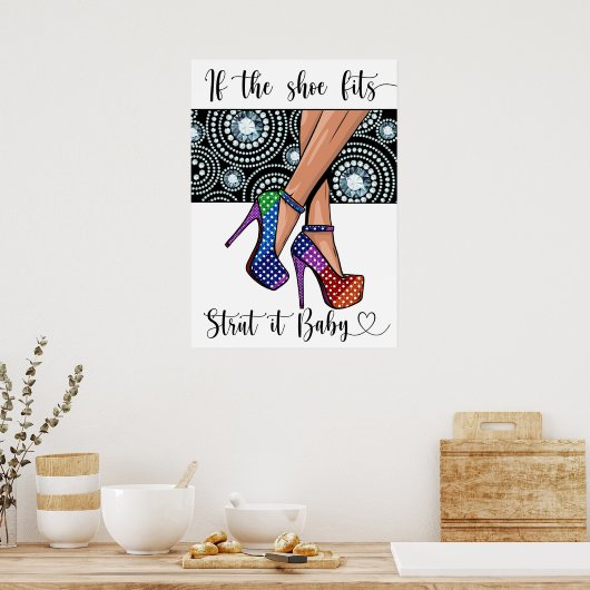 Si la chaussure convient ... Poster (Cuisine)