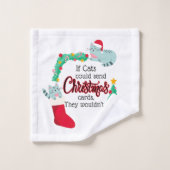 Si les chats envoyaient des cartes de Noël, ils ne (Gant de toilette)