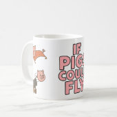 Si les cochons pouvaient voler - mug amusant (Devant gauche)