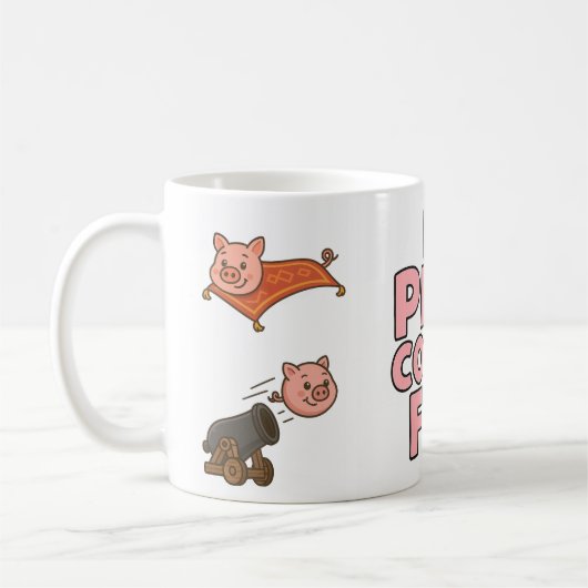 Si les cochons pouvaient voler - mug amusant (Gauche)