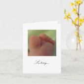 Si minuscule...Nouvelle carte bébé (Fleur jaune)
