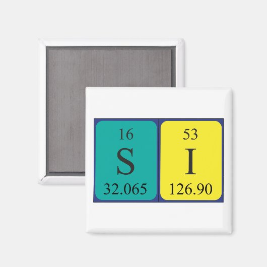 Si nom de table périodique aimant 2 (Recto/Verso)