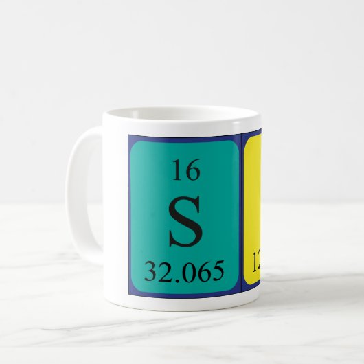 Si nom de table périodique mug 2 (Devant gauche)