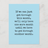 Si Nous Pouvons Juste Passer Ce Mois ... Carte pos (Devant)