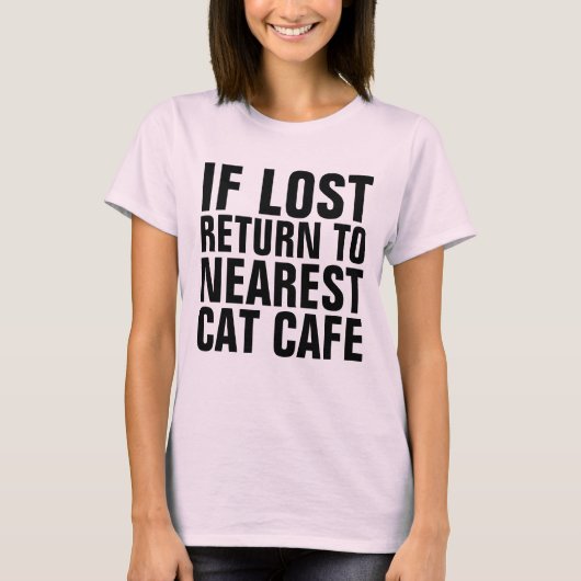 SI PERDU RETOUR AUX T-shirts CAT CAFE LES PLUS PRO (Devant)