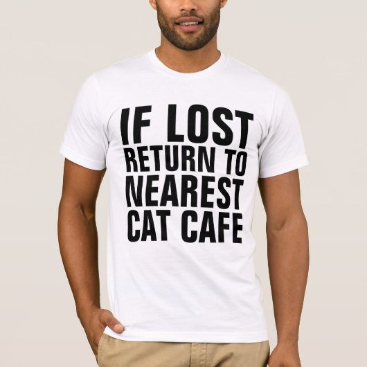 SI PERDU RETOUR AUX T-shirts CAT CAFE LES PLUS PRO (Devant)