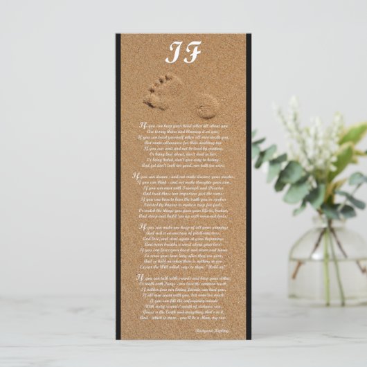 Si - Rudyard Kipling Poem carte rack (Debout devant)