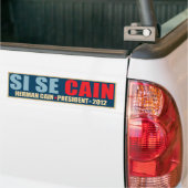 Si Se Cain - Ja dat kunnen we. - Herman Cain Bumpersticker (Op Truck)