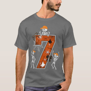 Si Seven Meme 6 7 Halloween Kostuum Dansende Skele T-shirt