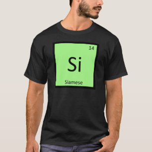 Si - Siamees Kat Chemie Periodiek Systeem Element T-shirt