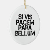 Si Vis Pacem Para Bellum Keramisch Ornament (Rechts)