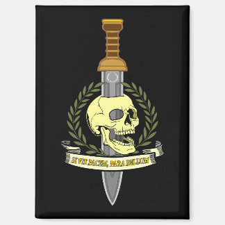 Si Vis Pacem, Para Bellum.. Skull Magneet