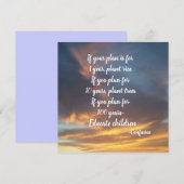 SI VOTRE PLAN CARTE PLAT CONFUCIUS (Devant / Derrière)