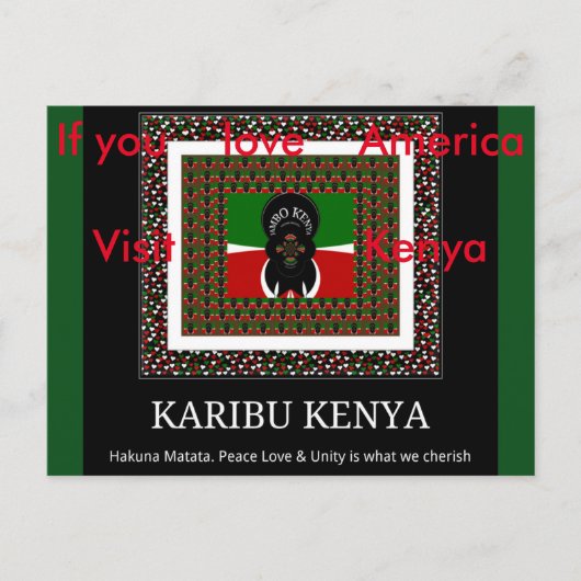 Si vous aimez l'Amérique visitez Kenya Carte posta (Devant)