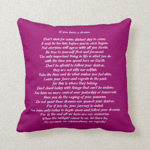 Si vous avez un coussin rêveur de rose de poème