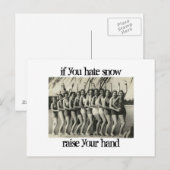 si vous détestez la neige levez votre carte postal (Devant / Derrière)
